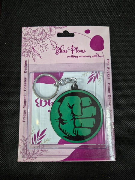 Hulk Wooden Keychain