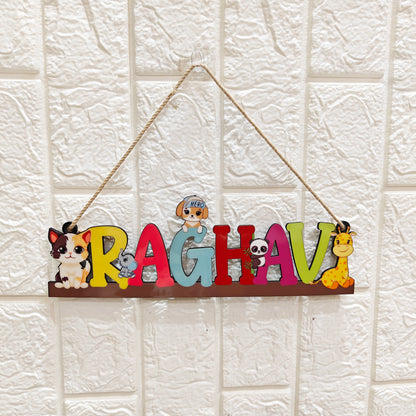 Animal Theme Personalized Wall Hanging