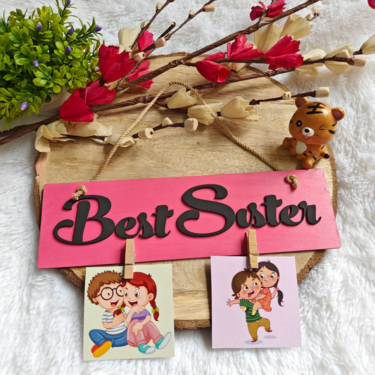 Best Sister hand-painted wall hanging
