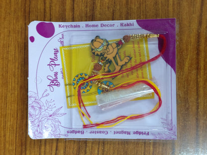 Garfield Wooden Rakhi | Cartoon Rakhi for Brother