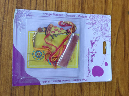 Bhukkad Bhai Pizza Wooden Rakhi – Food Theme Rakhi | Bhai Please
