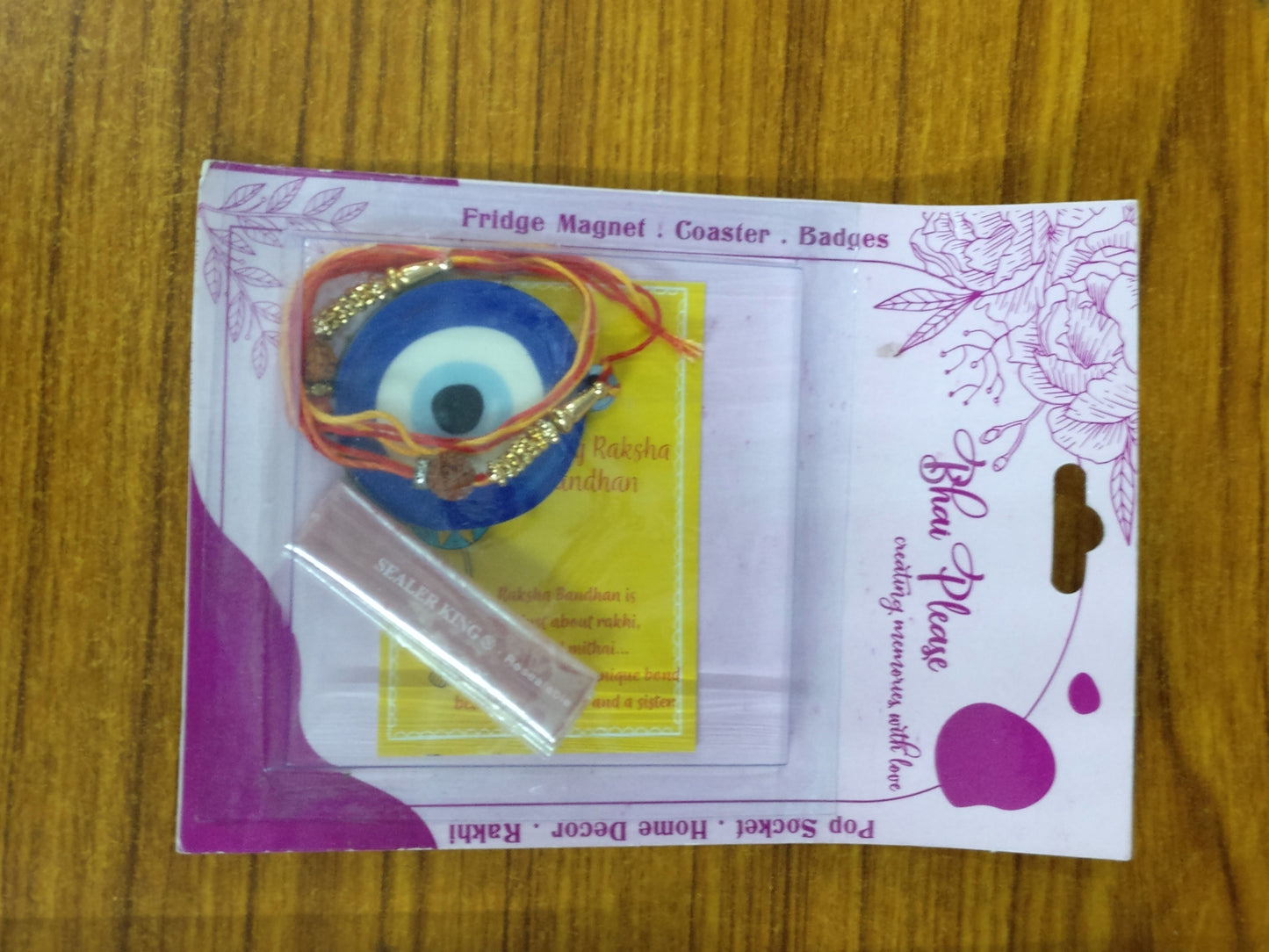 Evil Eye Wooden Rakhi