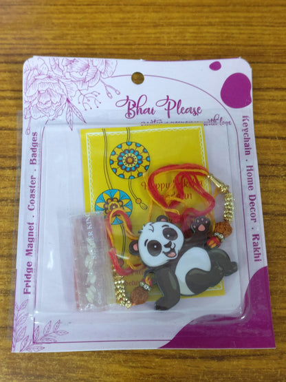 Panda Wooden Rakhi – Animal Theme Rakhi | Bhai Please