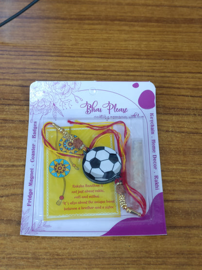 Football Wooden Rakhi – Football Theme Rakhi | Bhai Please