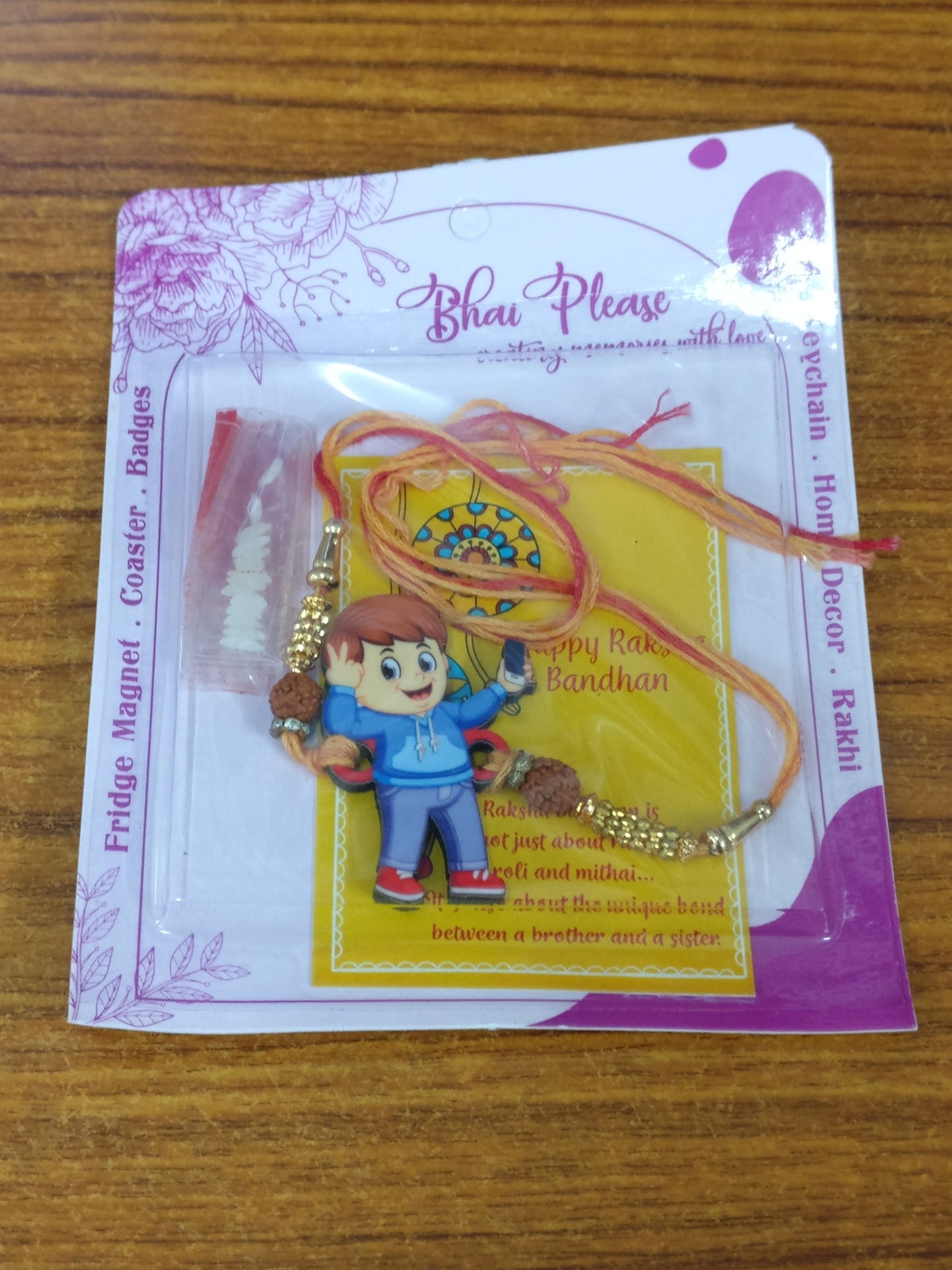 Selfie Wala Bhai Wooden Rakhi – Photography Theme Rakhi | Bhai Please