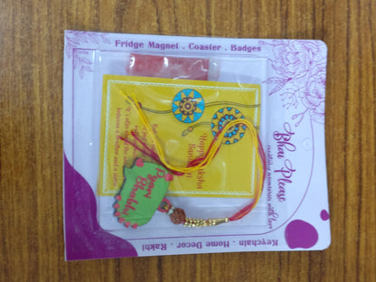 Pyari Bhabhi Wooden Lumba Rakhi – Couple Theme Rakhi | Bhai Please