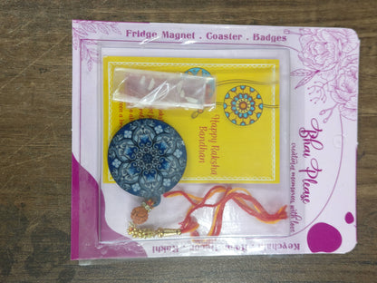 Mandala Wooden Lumba Rakhi – God/Spiritual Theme Rakhi | Bhai Please