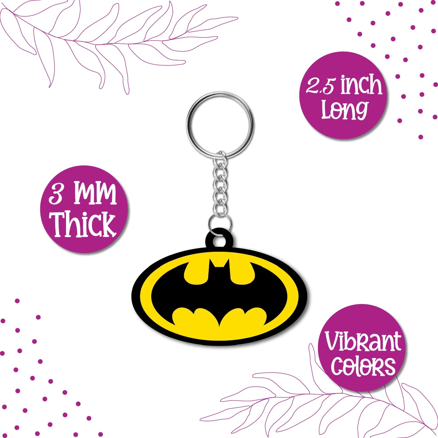  Batman keychain on a backpack