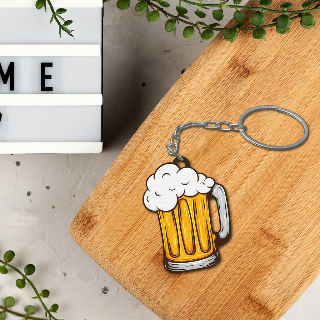 Beer Keychains Funny Wooden Beer Mug Keychain | Unique Gift for Drink Lovers | Eco-Fr ...