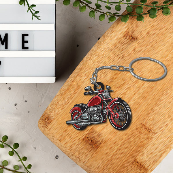 Bike (Motorcycle) Wooden Keychain