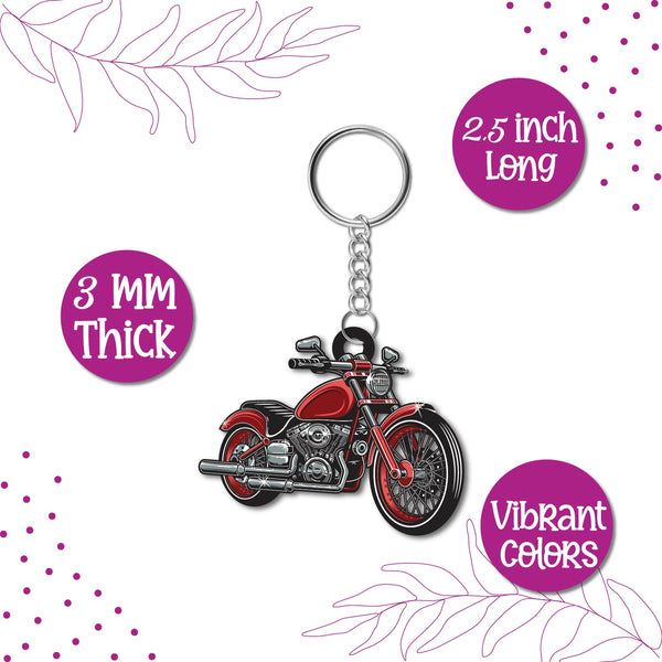 Bike (Motorcycle) Wooden Keychain