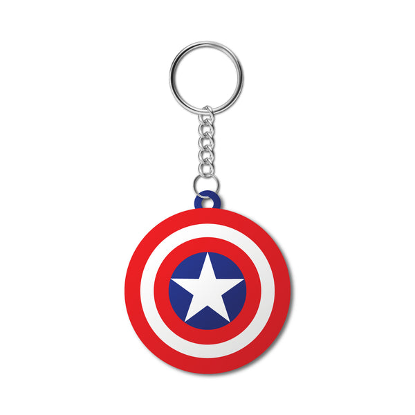 Captain America Wooden Keychain