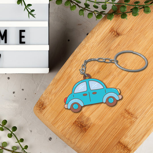 Car Wooden Keychain