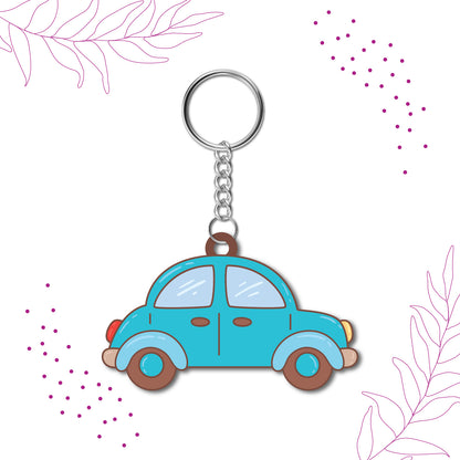 Car Wooden Keychain