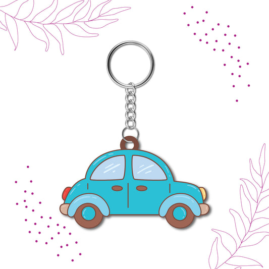 Car Wooden Keychain