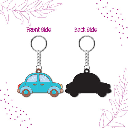 Car Wooden Keychain