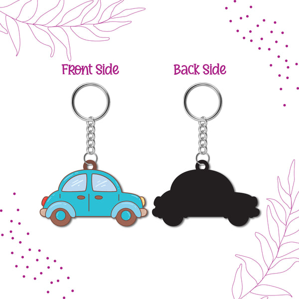 Car Wooden Keychain