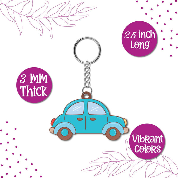 Car Wooden Keychain