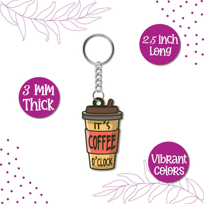  Coffee keychain on a work bag