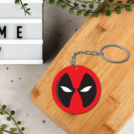 Wooden Deadpool Keychain