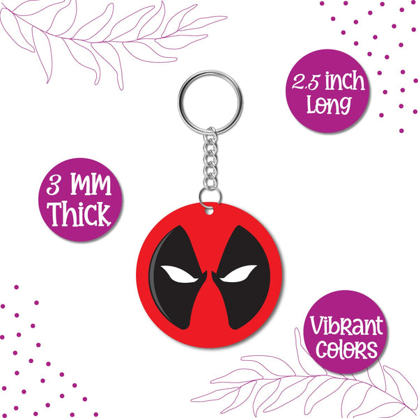 Deadpool Wooden Keychain