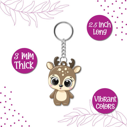  Elegant forest animal keychain