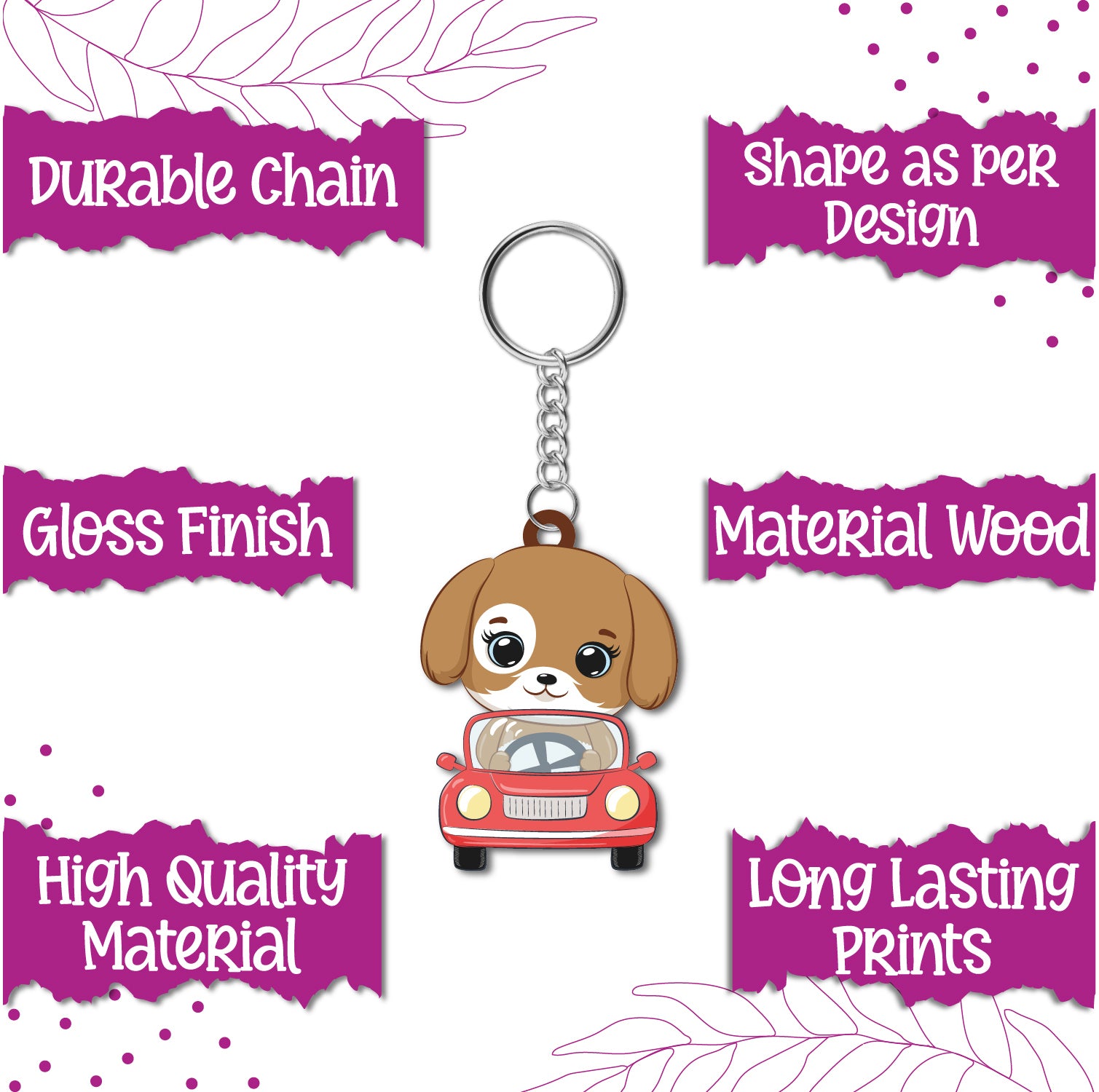  Eco-friendly dog keyring