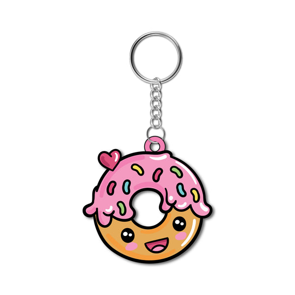 Donut Wooden Keychain