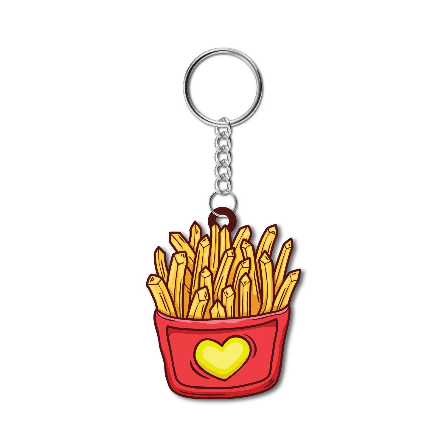 Fries Wooden Keychain