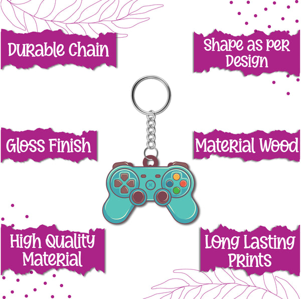 Gamer Wooden Keychain