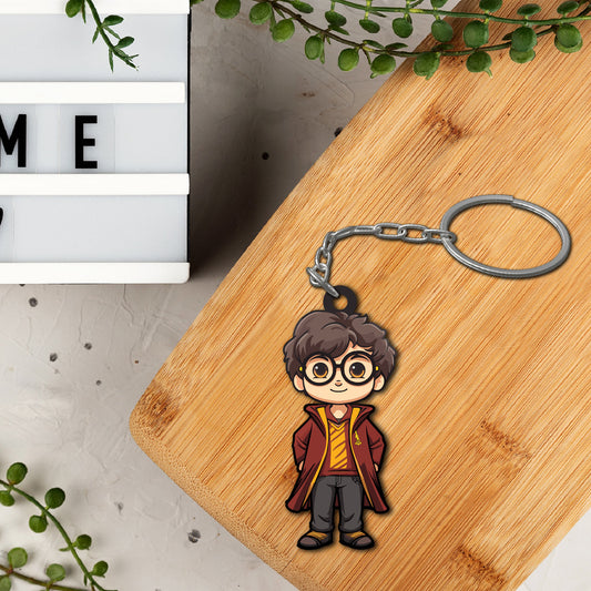 Wooden Harry Potter Keychain