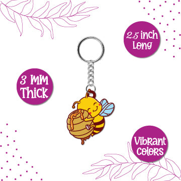 Honey Bee keychain on a bag
