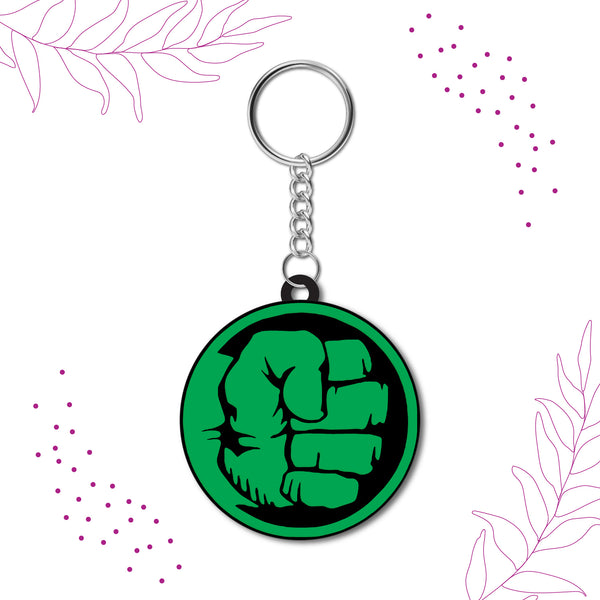 Hulk Wooden Keychain