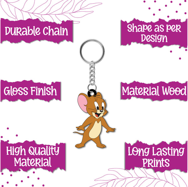 Jerry Wooden Keychain