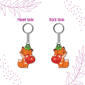  Eco-friendly fox keyring