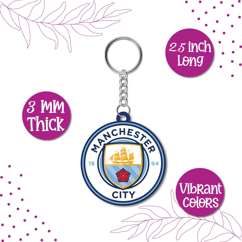 Manchester City Key Rings Buy Manchester City Keychain Online | Wooden Football Club Keyring Gif ...