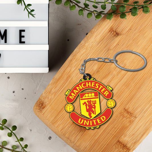 Wooden Manchester United Keychain
