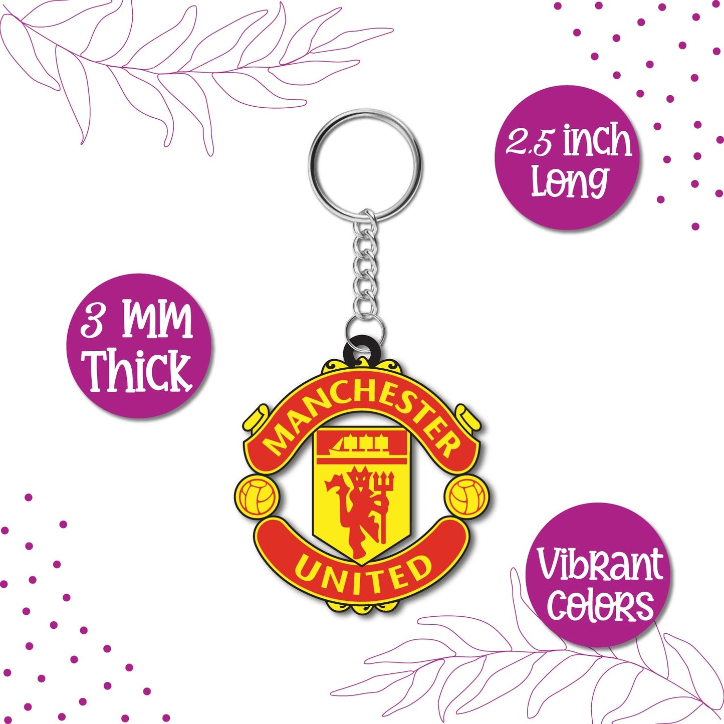  Man Utd keychain on a backpack