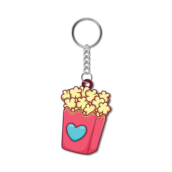 Popcorn Wooden Keychain
