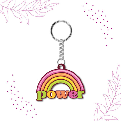Power Wooden Keychain