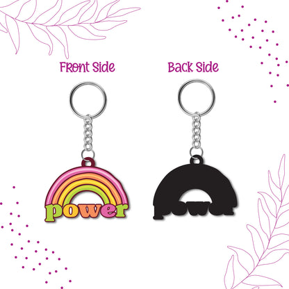 Power Wooden Keychain