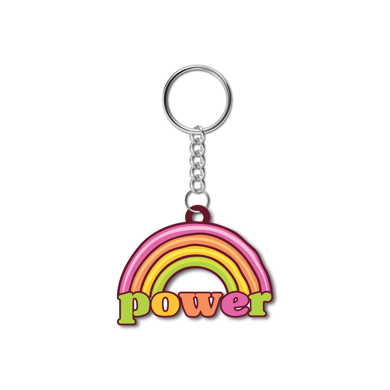 Power Wooden Keychain