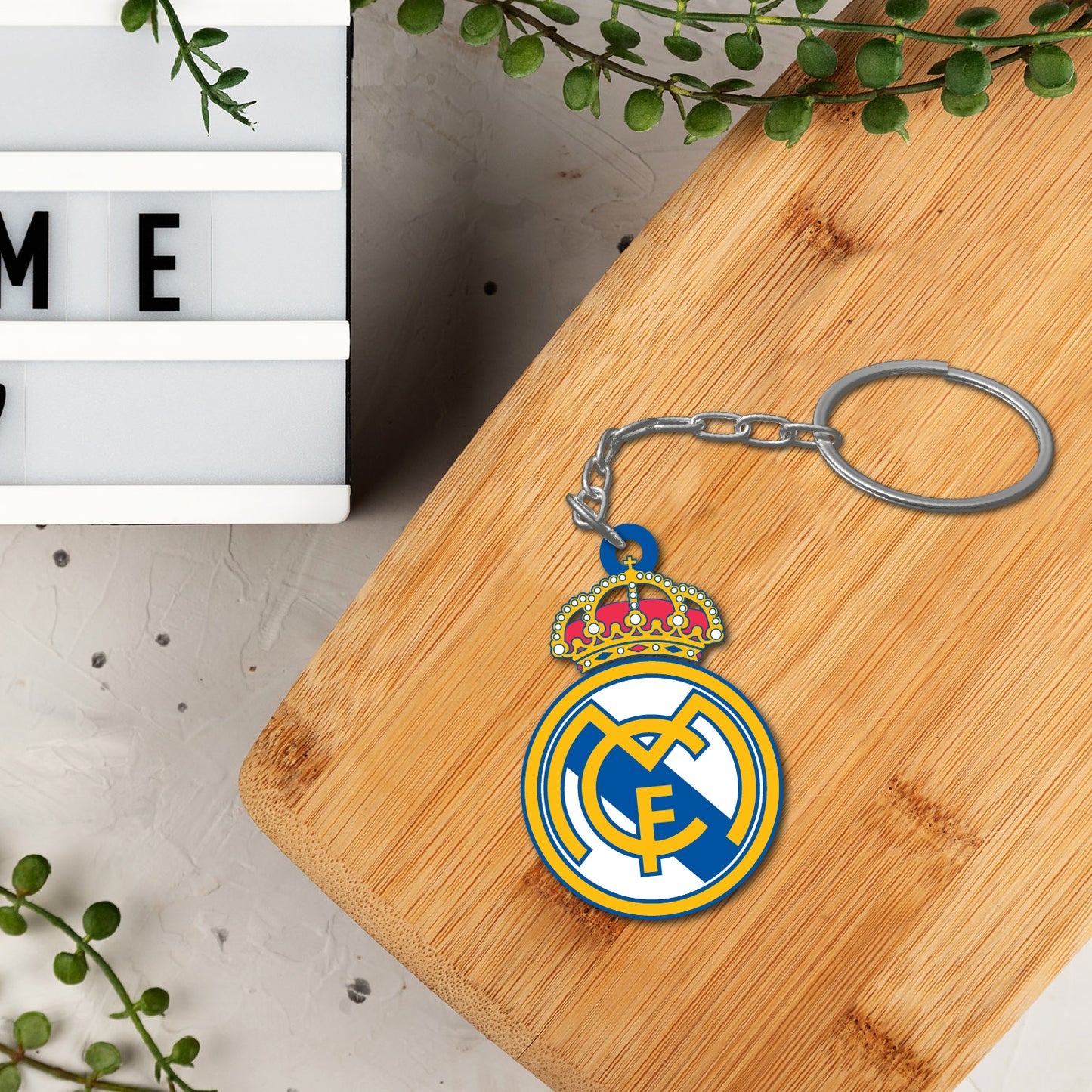 Wooden Real Madrid Keychain