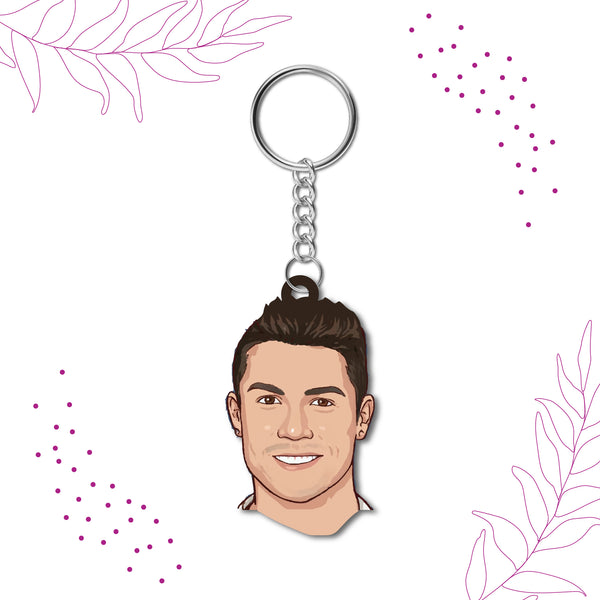 Ronaldo Wooden Keychain
