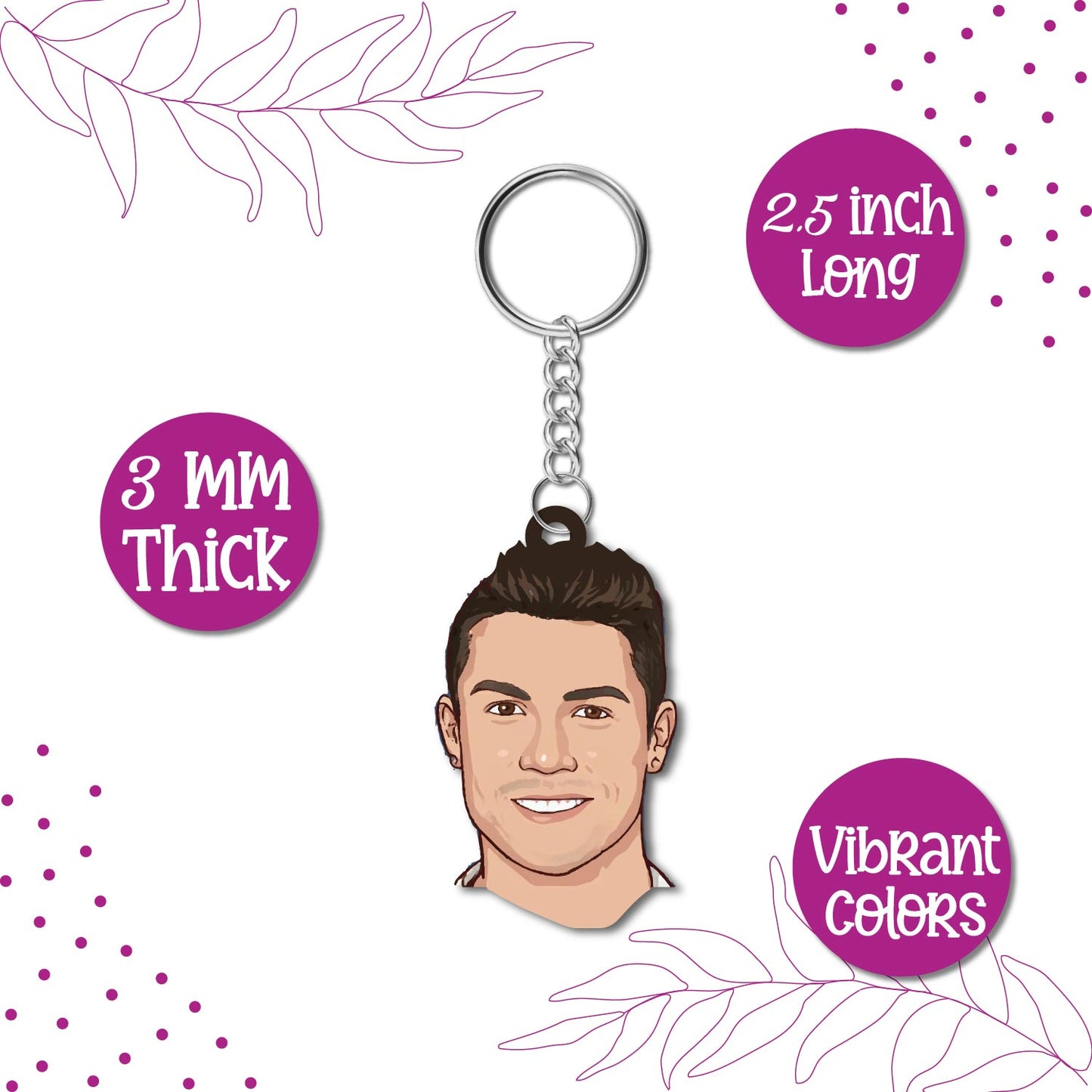  Ronaldo keychain on a sports bag
