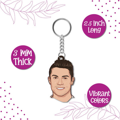  Ronaldo keychain on a sports bag