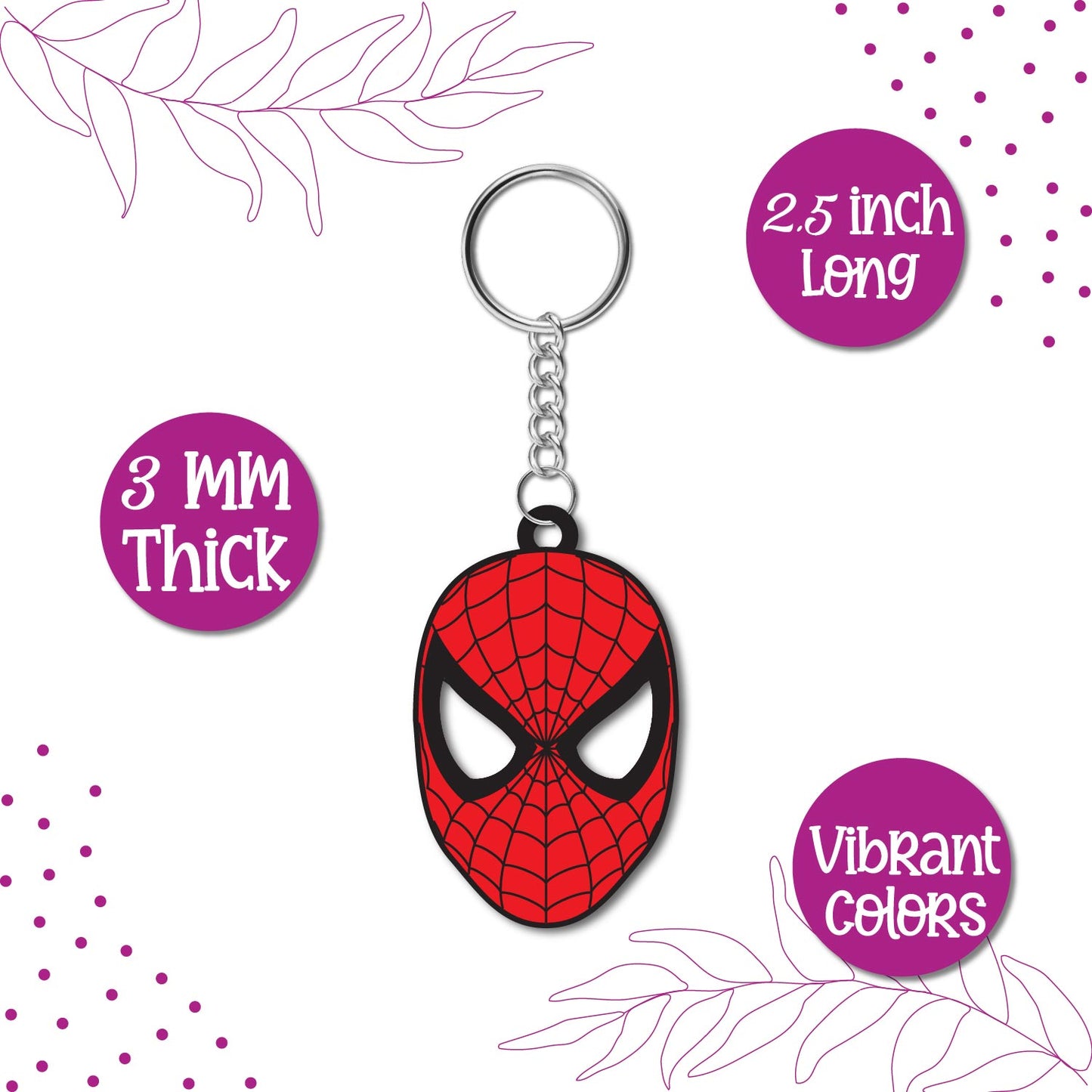  Spiderman keychain on a bag