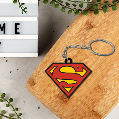 Superman Wooden Keychain