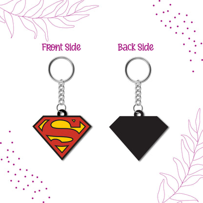 Superman Wooden Keychain