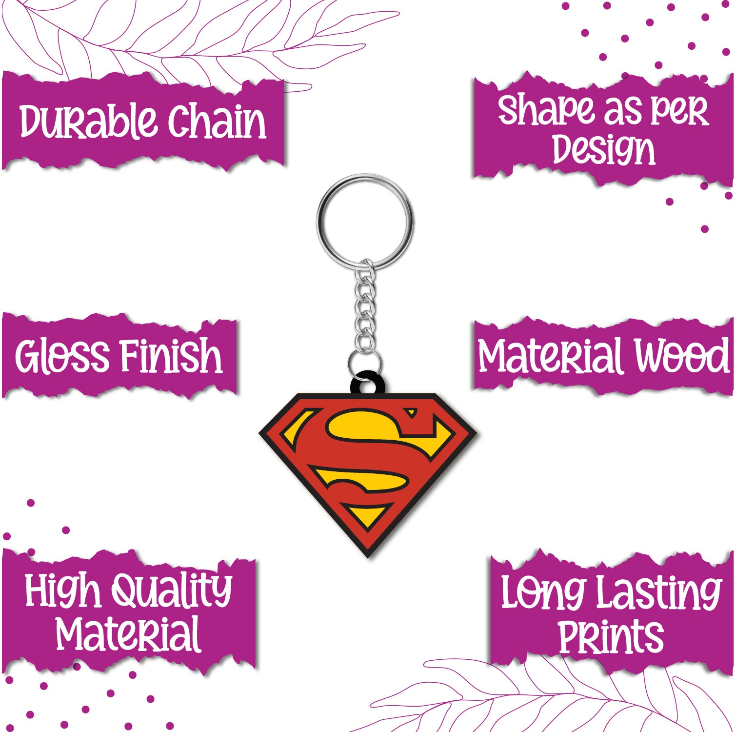  Eco-friendly superhero keychain